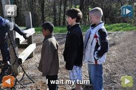 Kids waiting at playground